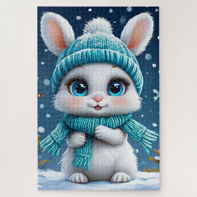 Niedlicher Cartoon Bunny Puzzle (Vertikal)