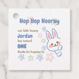 Niedlicher Cartoon Bunny Turning One Boys 1. Gebur Geschenkanhänger