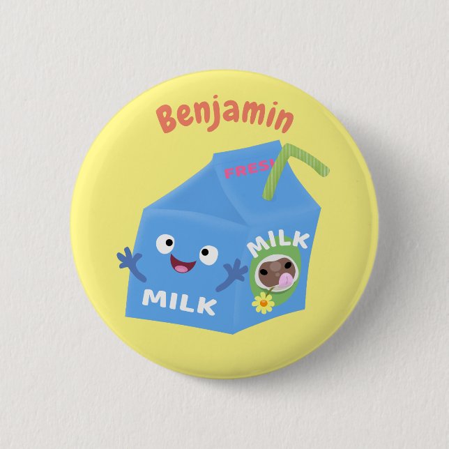 Niedlicher Cartoon Button (Vorderseite)