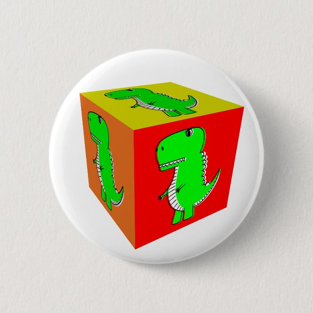 Niedlicher Cartoon Button (Vorderseite)