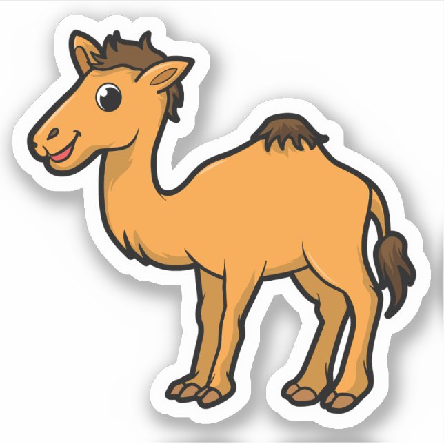 Niedlicher Cartoon Camel Stickers Aufkleber (Vorderseite)