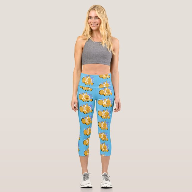 Niedlicher Cartoon Capri Leggings (Vorderseite)