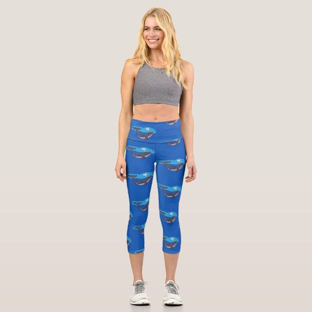 Niedlicher Cartoon Capri Leggings (Vorderseite)