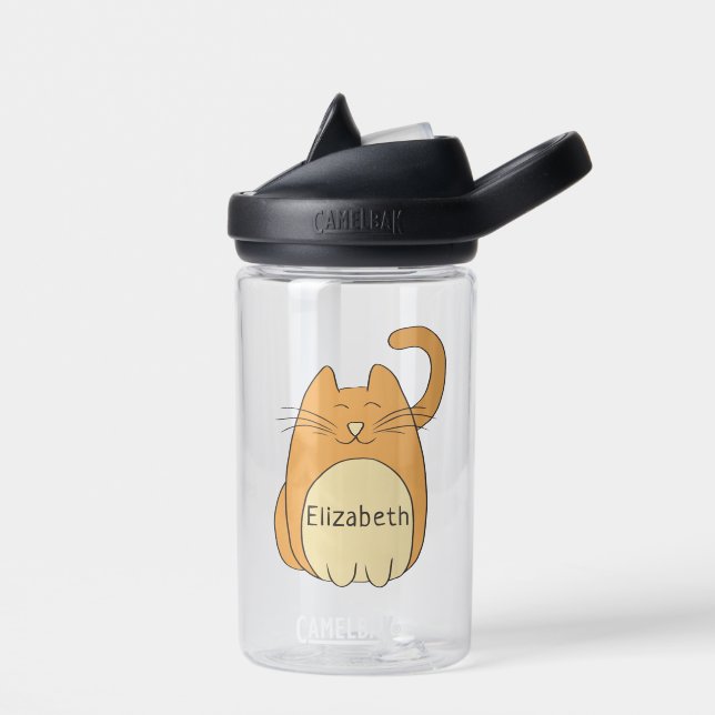 Niedlicher Cartoon Cat Add Name CamelBak Eddy Trinkflasche (Links)