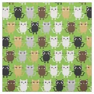 Niedlicher Cartoon Cats Baby Kinderzimmer Kinderzi Stoff