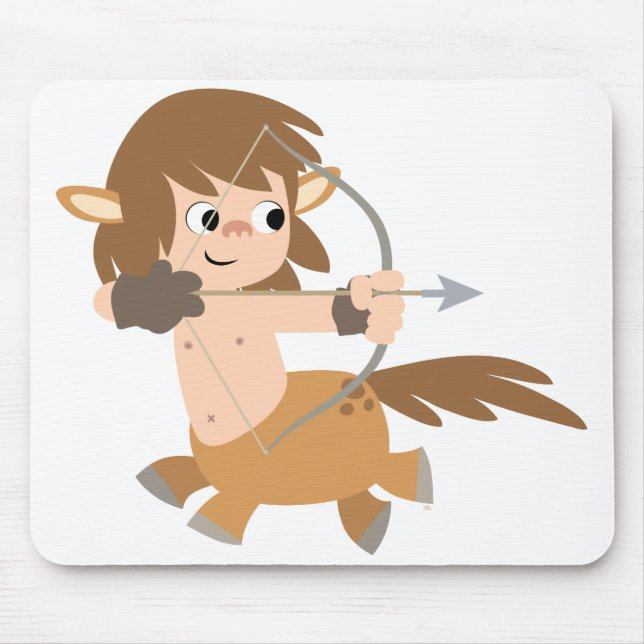 Niedlicher Cartoon Centaur Sagittarius Mousepad (Vorne)