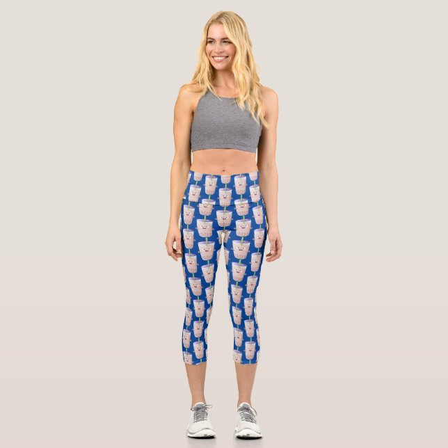 Niedlicher Cartoon-Charakter Capri Leggings (Vorderseite)