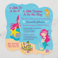 Niedlicher Cartoon-Charakter Mermaid Babydusche De