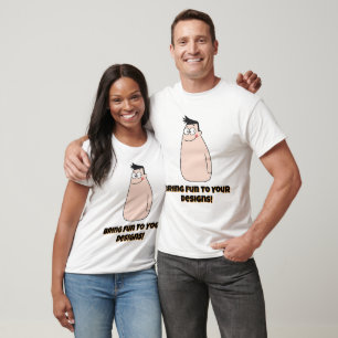Niedlicher Cartoon-Charakter mit Lächeln T-Shirt