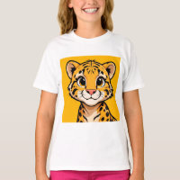 Niedlicher Cartoon Cheetah Cub Illustration