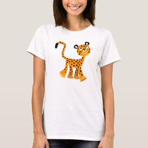 Niedlicher Cartoon Cheetah Women T - Shirt