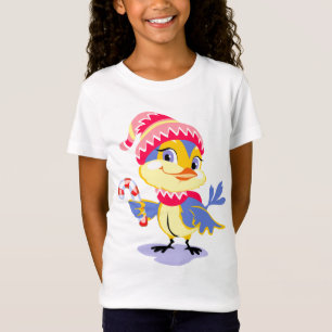 Niedlicher Cartoon Chick Weihnachten T-Shirt