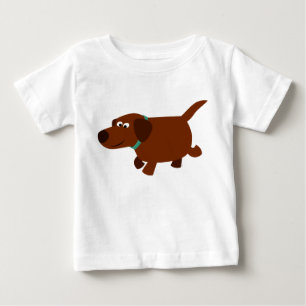 Niedlicher Cartoon Chocolate Labrador Baby T - Shi T-shirt