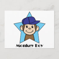 Niedlicher Cartoon Clip Art Happy Monkey in Star w