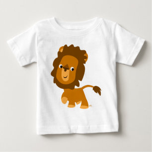 Niedlicher Cartoon Content Lion Baby T - Shirt
