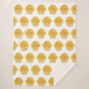 Niedlicher Cartoon Cornflaumenmuster Sherpadecke