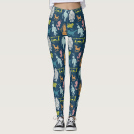 Niedlicher Cartoon Cryptids Cryptozoology Guide Leggings