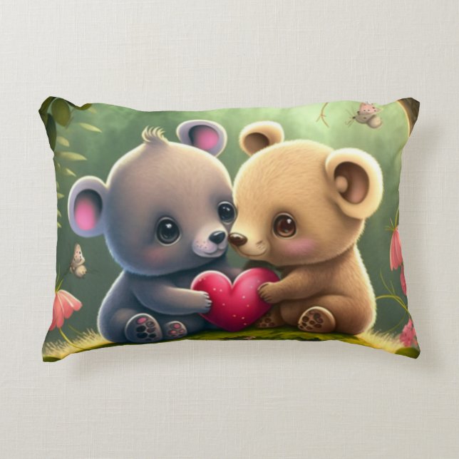 Niedlicher Cartoon Dekokissen (Vorderseite)