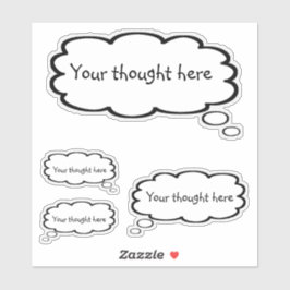 Niedlicher Cartoon Denkblase hinzufügen Aufkleber