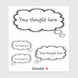 Niedlicher Cartoon Denkblase hinzufügen Aufkleber