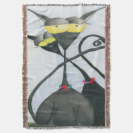 Niedlicher Cartoon der Katze Decke