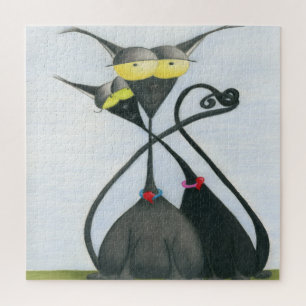 Niedlicher Cartoon der Katze Puzzle