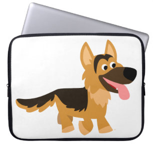 Niedlicher Cartoon Deutscher Schäferhund Laptop-Si Laptopschutzhülle