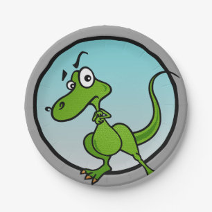 NIEDLICHER CARTOON DINOSAUR PAPIERPLATTE PAPPTELLER
