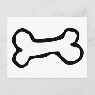 Niedlicher Cartoon Dog Bone Postkarte