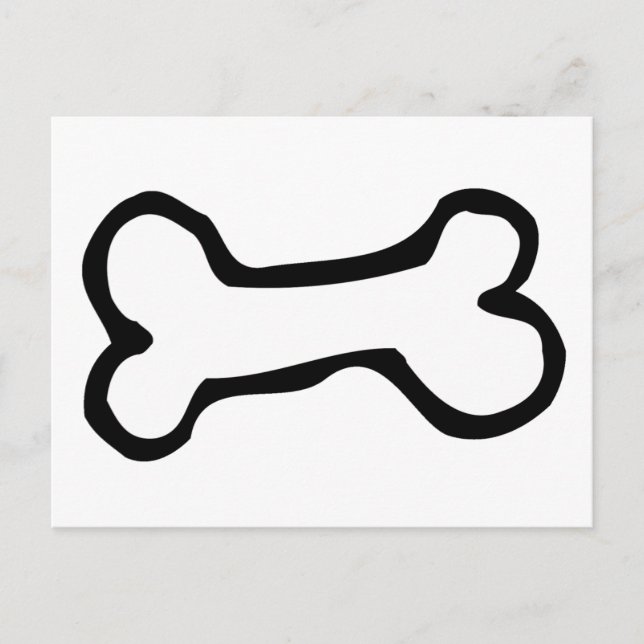 Niedlicher Cartoon Dog Bone Postkarte (Vorderseite)