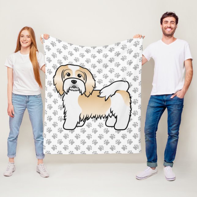 Niedlicher Cartoon Dog Fleecedecke (Beispiel)