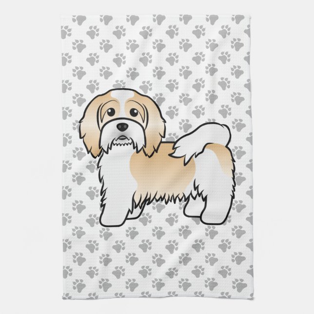 Niedlicher Cartoon Dog Geschirrtuch (Vertikal)