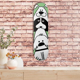 Niedlicher Cartoon Dog Minimalistische Pet Design Skateboard