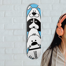 Niedlicher Cartoon Dog Minimalistische Pet Design Skateboard