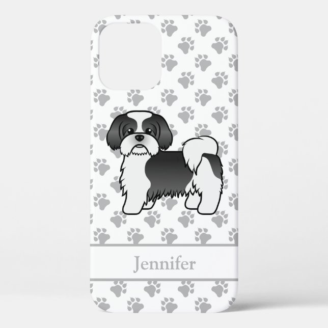 Niedlicher Cartoon Dog & Name Case-Mate iPhone Hülle (Rückseite)