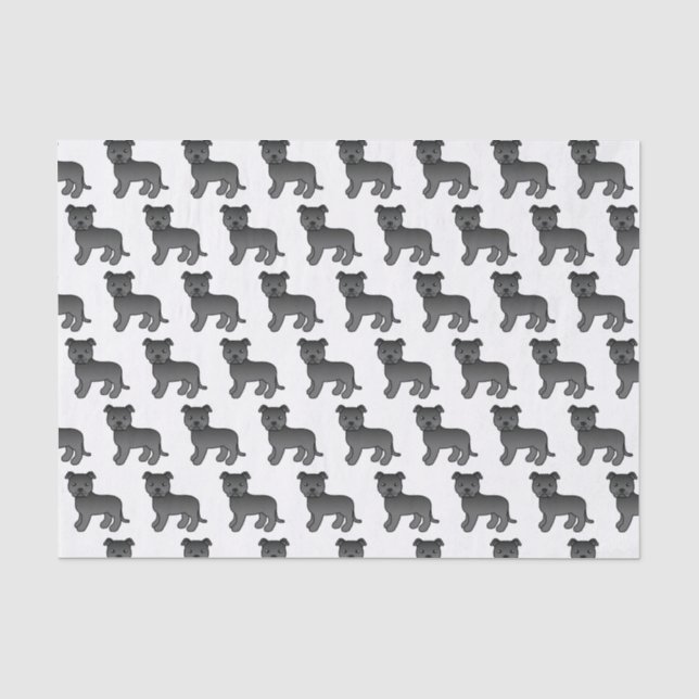 Niedlicher Cartoon Dog Pattern Seidenpapier (Vorderseite)