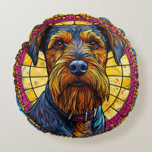 Niedlicher Cartoon Dog Rundes Kissen