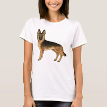 Niedlicher Cartoon Dog von Black and Tan German Sh