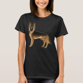 Niedlicher Cartoon Dog von Black and Tan German Sh T-Shirt
