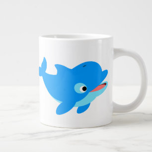 Niedlicher Cartoon Dolphin Jumbo-Tasse