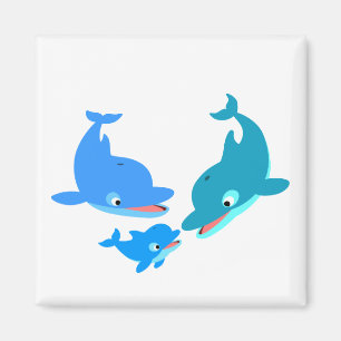 Niedlicher Cartoon Dolphin Magnet