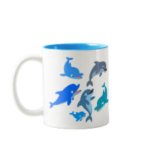 Niedlicher Cartoon Dolphin Pod