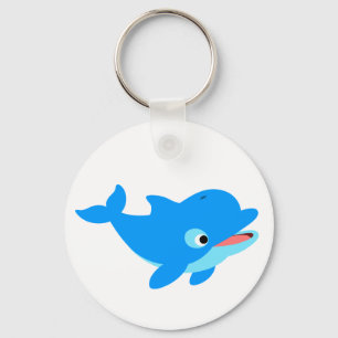 Niedlicher Cartoon Dolphin Schlüsselanhänger