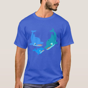 Niedlicher Cartoon Dolphin T - Shirt