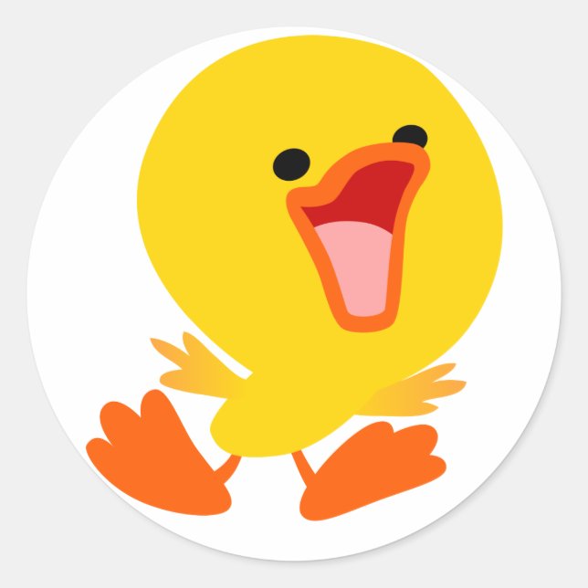 Niedlicher Cartoon Duckling Sticker (Vorderseite)