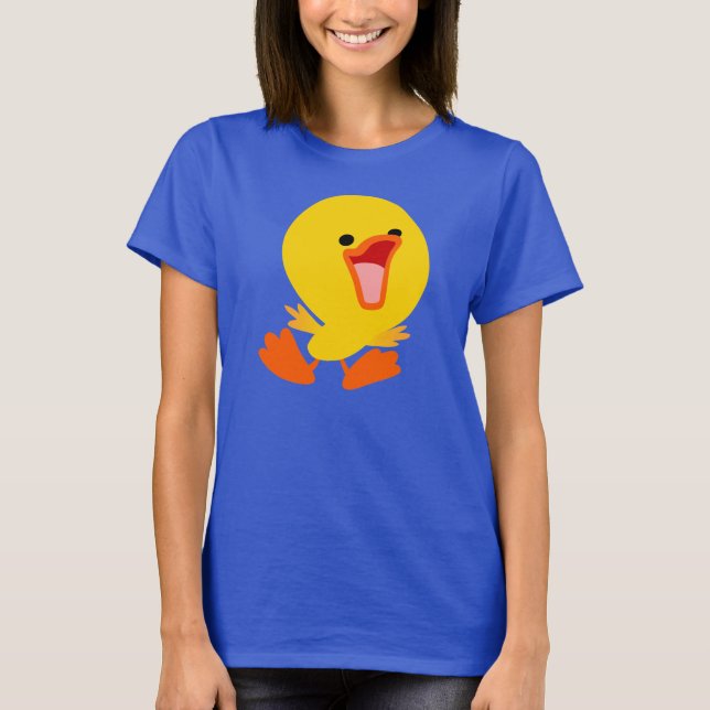 Niedlicher Cartoon Duckling Women T - Shirt (Vorderseite)
