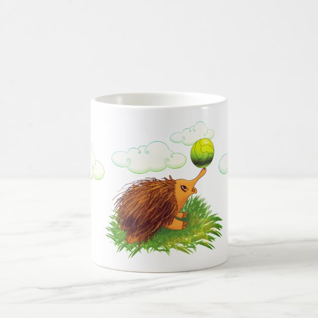 niedlicher Cartoon Echidna Kaffeetasse (Mittel)