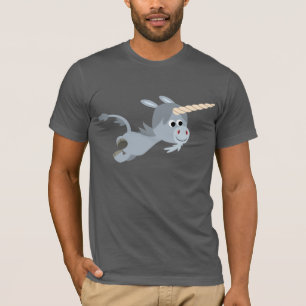 Niedlicher Cartoon Einhorn in einem eiligen T - Sh T-Shirt