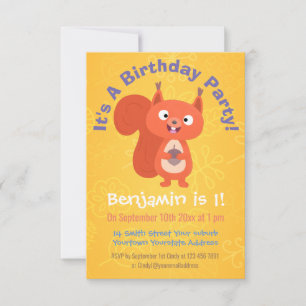 Niedlicher Cartoon Einladung