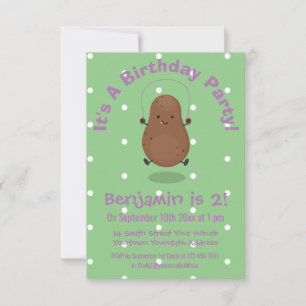 Niedlicher Cartoon Einladung